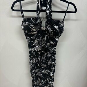 Taboo Black and Silver Dress